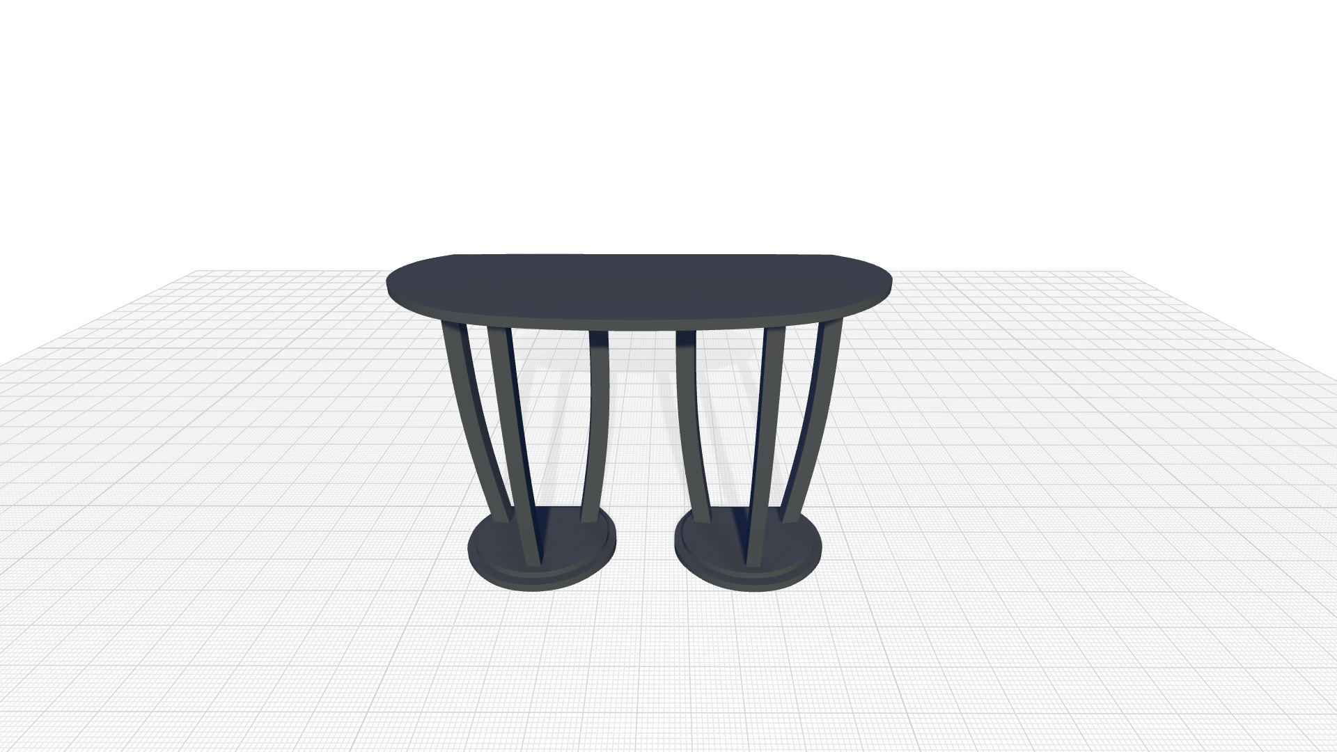 Newport Console Table 3D model_2