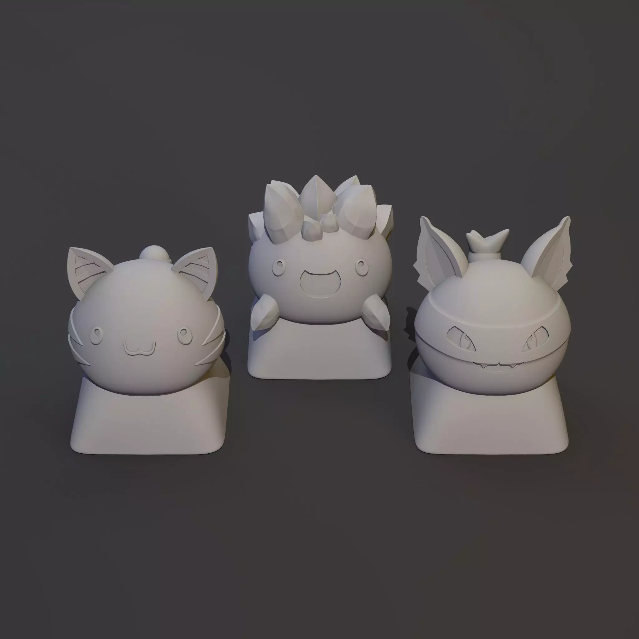 Pack 3 keycaps of Slime 3D print model