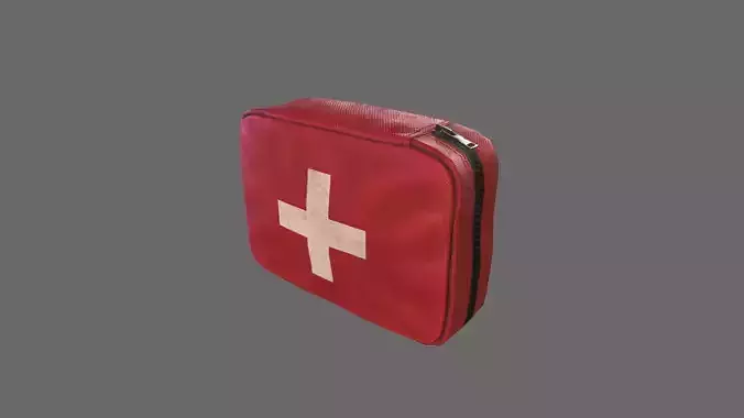 First Aid Kit Low-poly 3D model