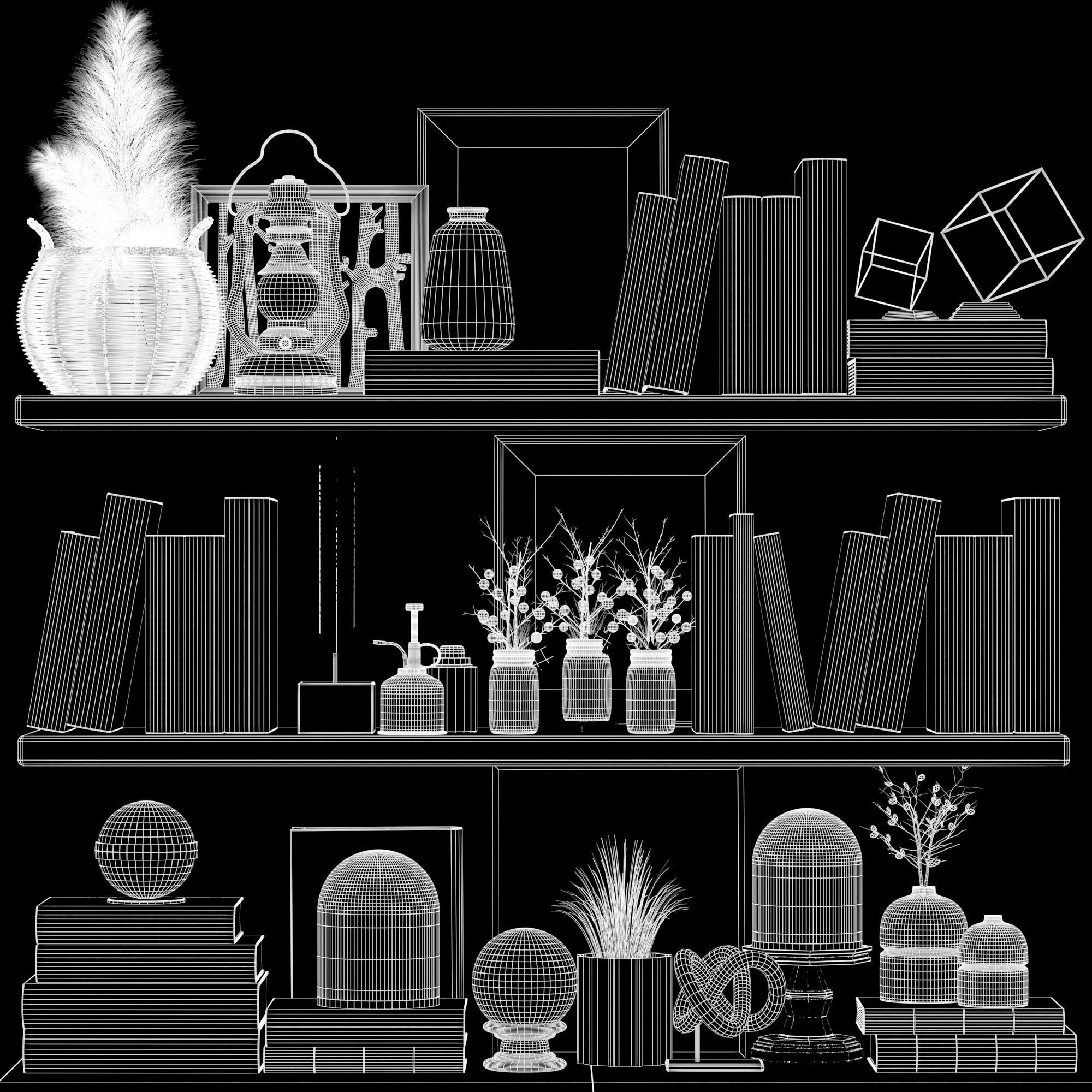 decorative set17 3D model_4