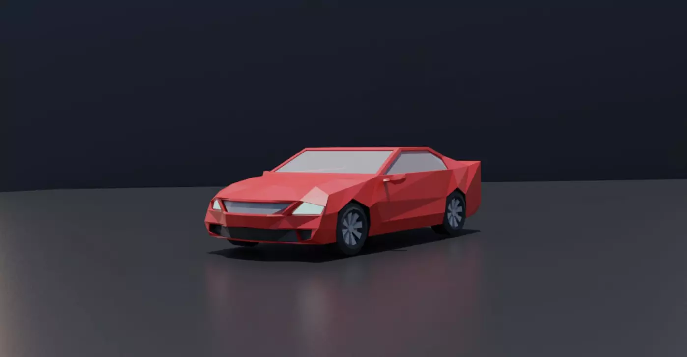 Car 3D low poly model Free 3D model
