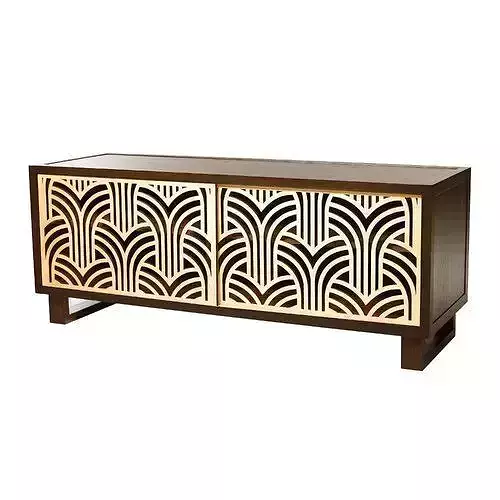 Espresso Natural Kersten Wood TV Stand