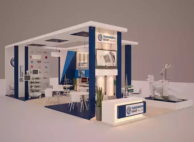 Medical And Pharmaceutical Exhibition Stall 3D model