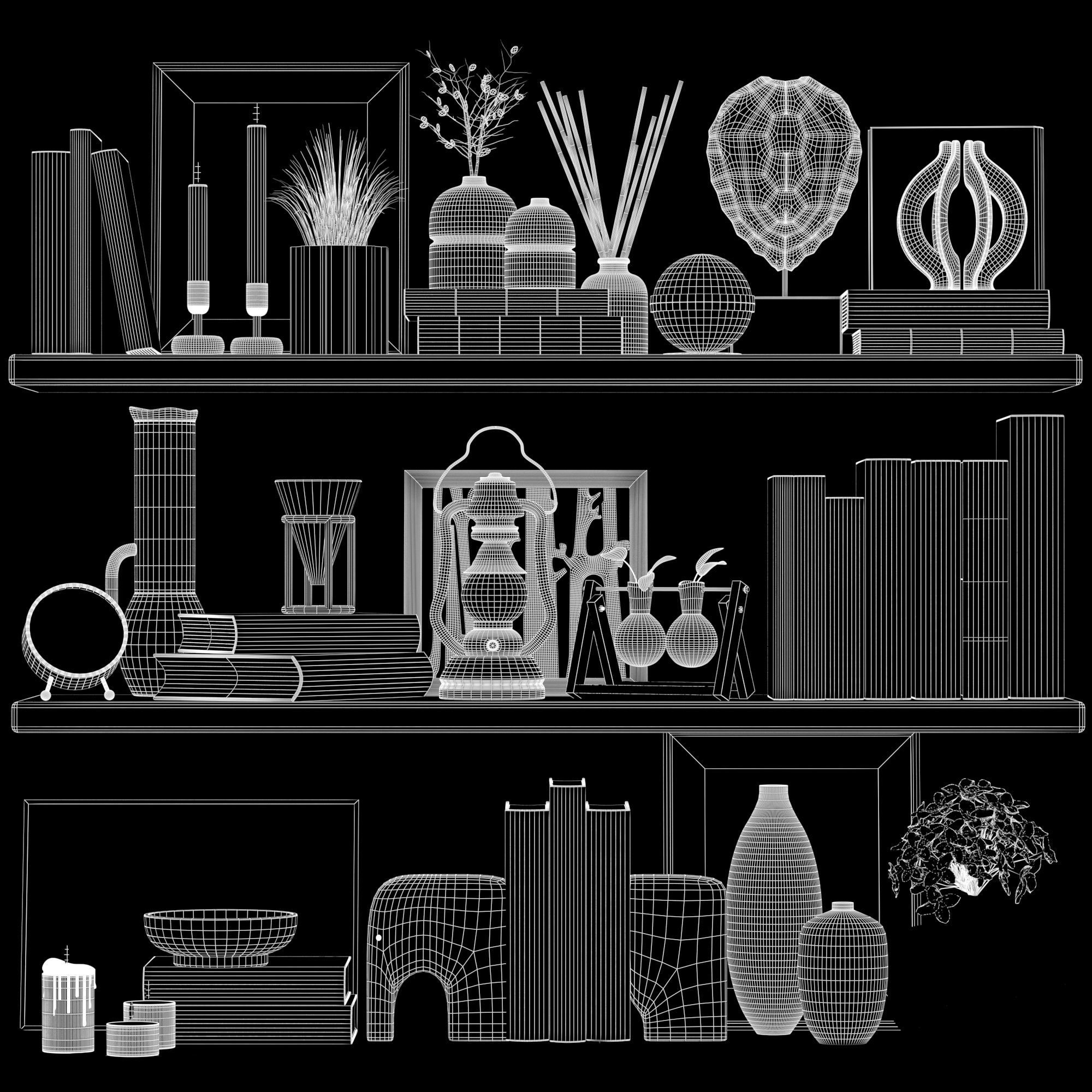 decorative set18 3D model_4