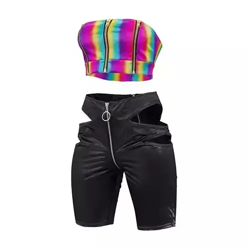 Biker Pants Rainbow Top