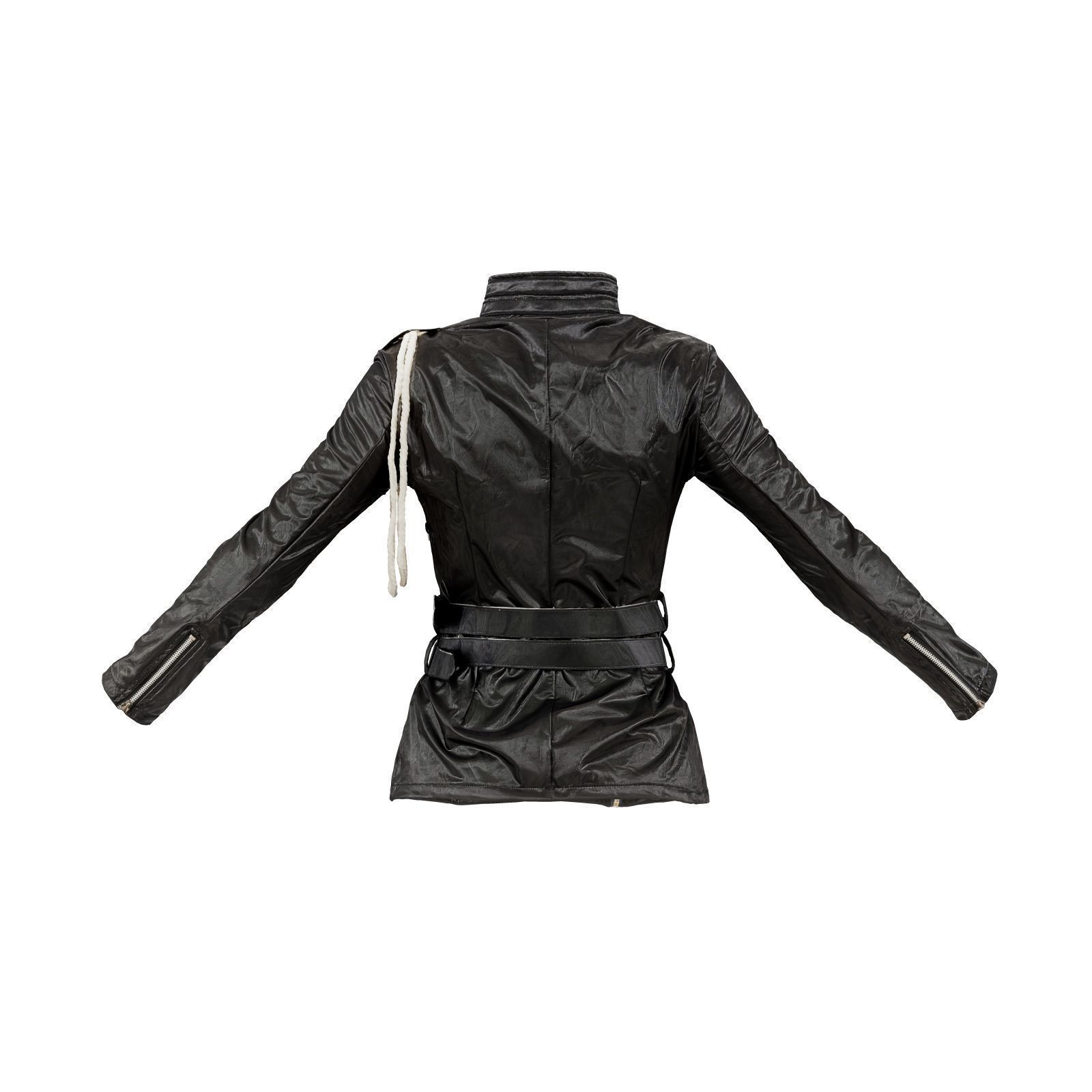 Belted Rope Vinyl Jacket 3D model_2
