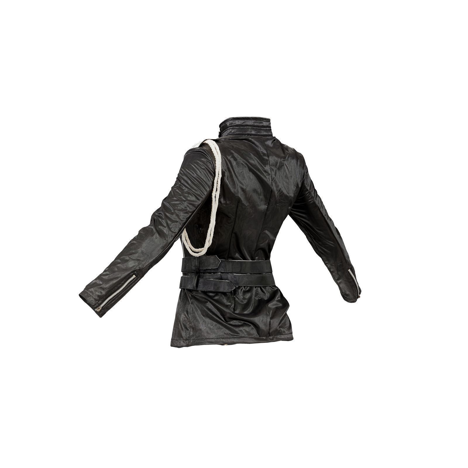 Belted Rope Vinyl Jacket 3D model_3