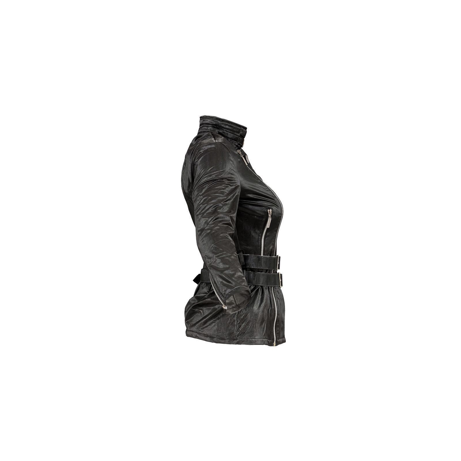 Belted Rope Vinyl Jacket 3D model_5