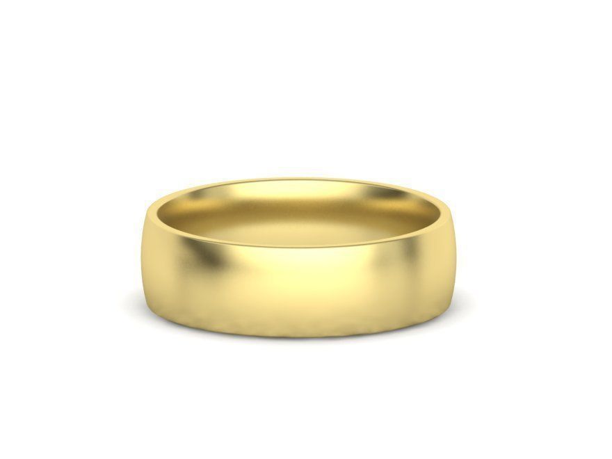 Traditional Court Wedding Band 6mm wide 4-13US sizes 3D print model_4
