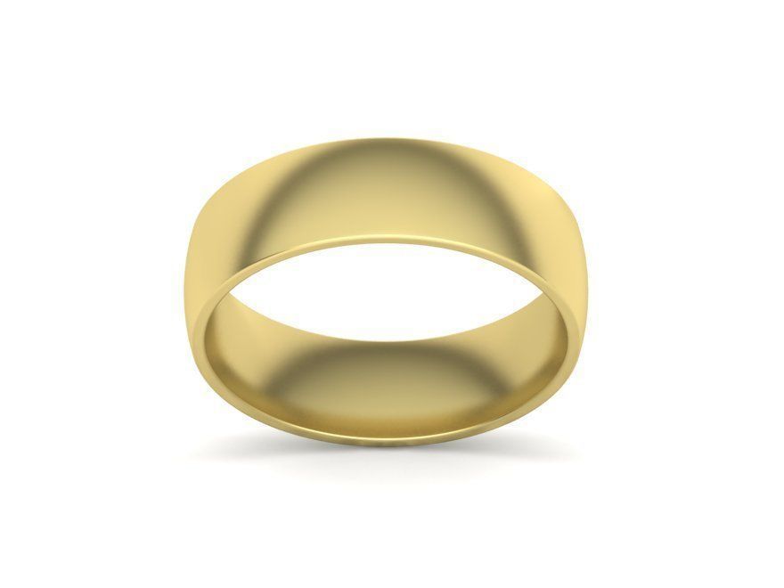 Traditional Court Wedding Band 6mm wide 4-13US sizes 3D print model_7