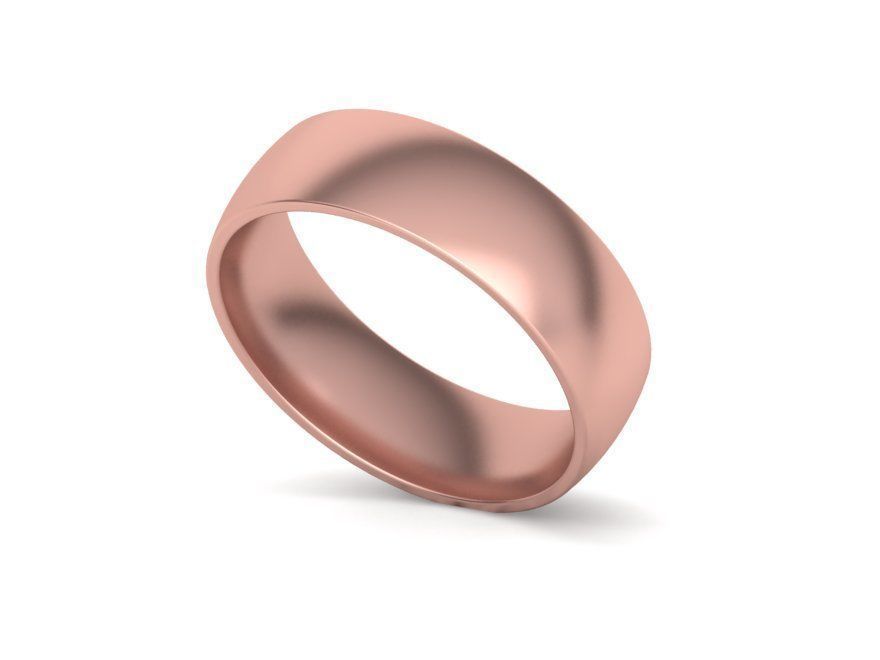 Traditional Court Wedding Band 6mm wide 4-13US sizes 3D print model_8