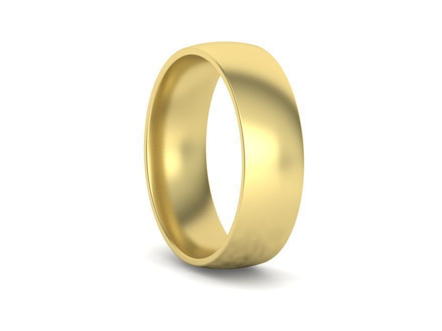 Traditional Court Wedding Band 6mm wide 4-13US sizes 3D print model_26