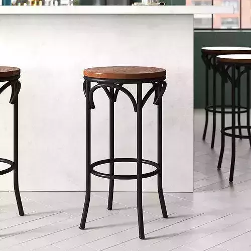 Henry Wood Bar Stool