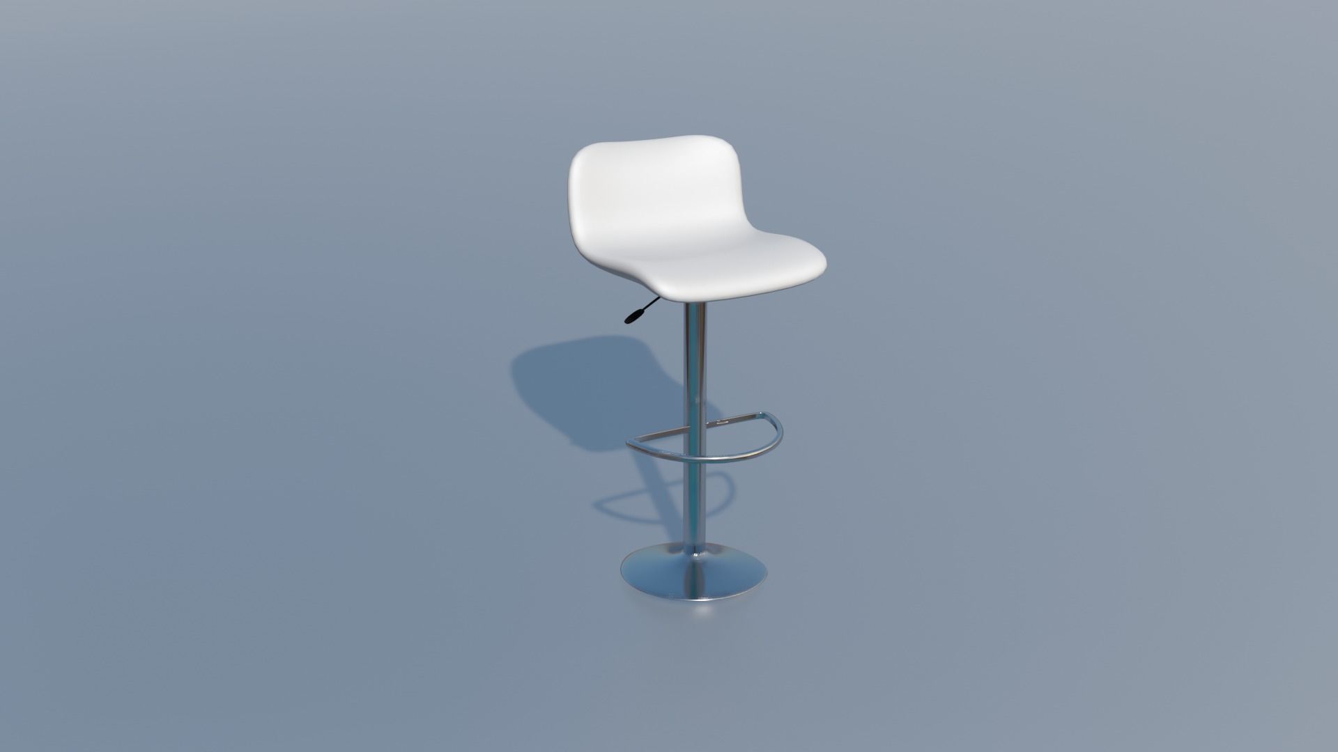 Bar Stool Low-poly 3D model_1