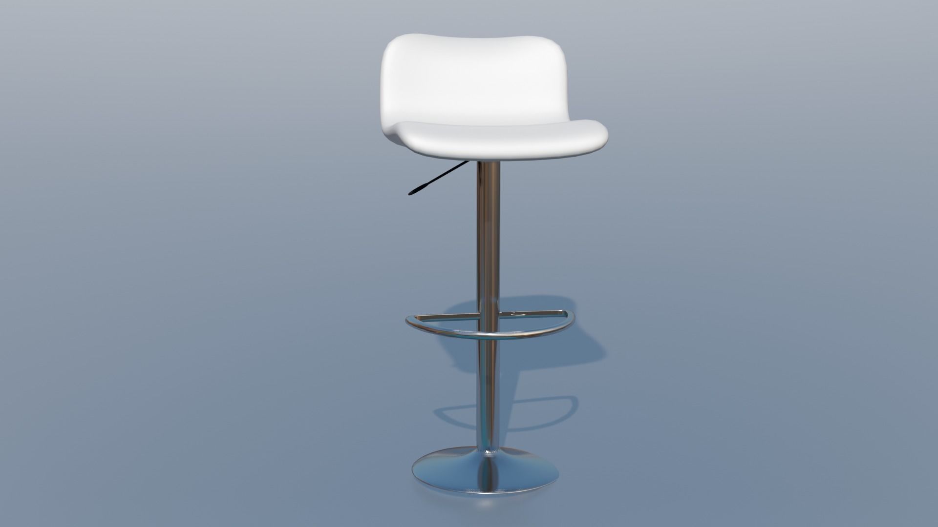 Bar Stool Low-poly 3D model_2
