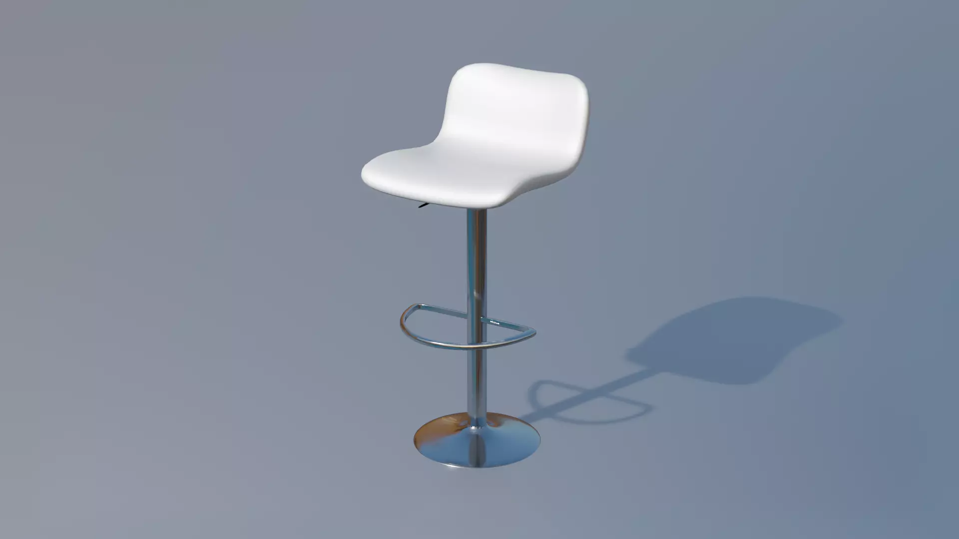Bar Stool Low-poly 3D model_0