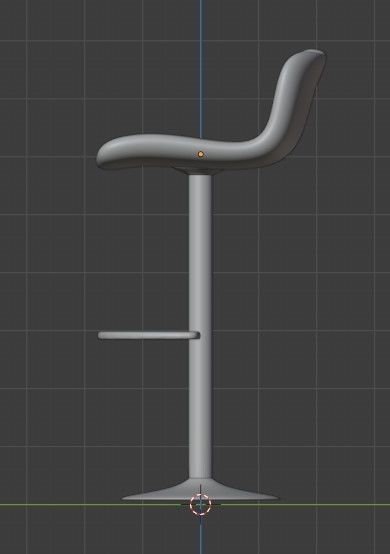 Bar Stool Low-poly 3D model_17