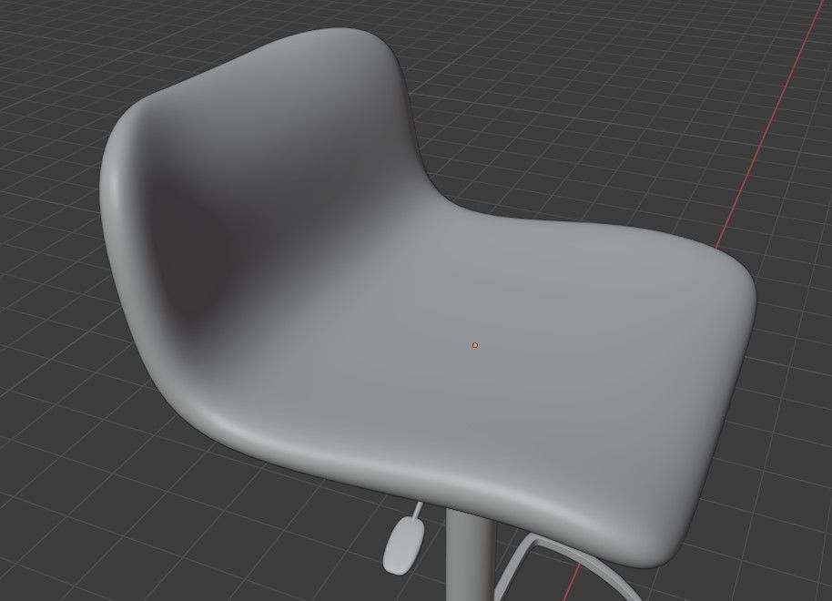 Bar Stool Low-poly 3D model_16
