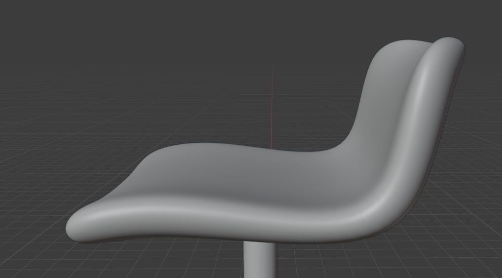 Bar Stool Low-poly 3D model_5