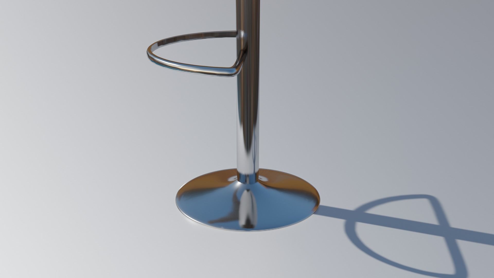 Bar Stool Low-poly 3D model_3