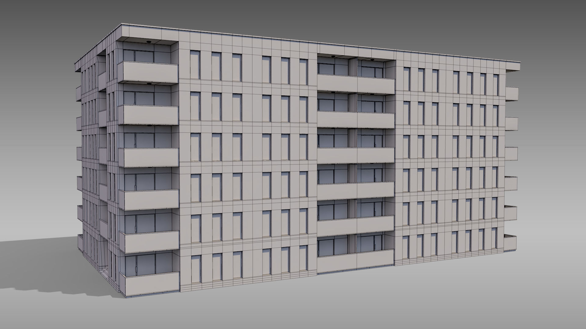 Apartment Building 007 3D model_10