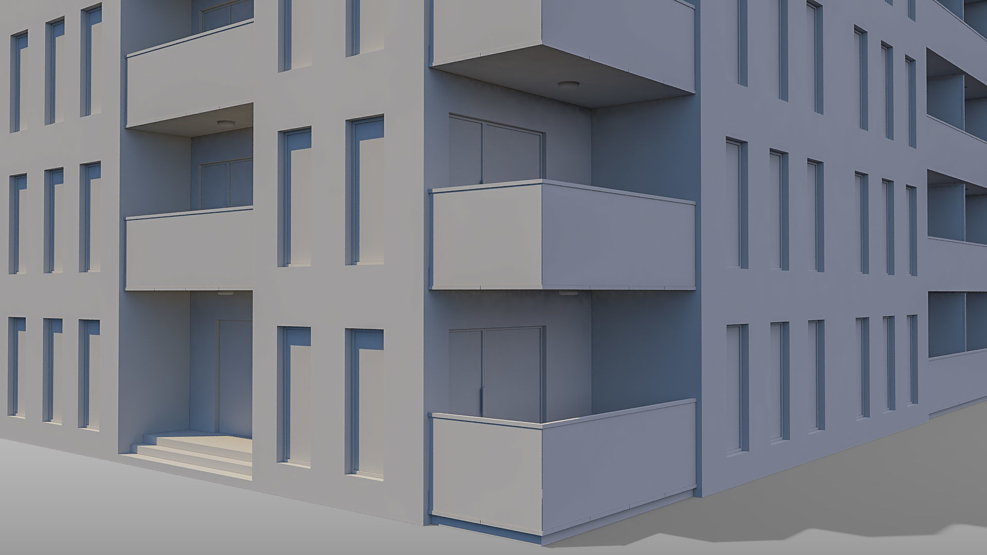Apartment Building 007 3D model_13