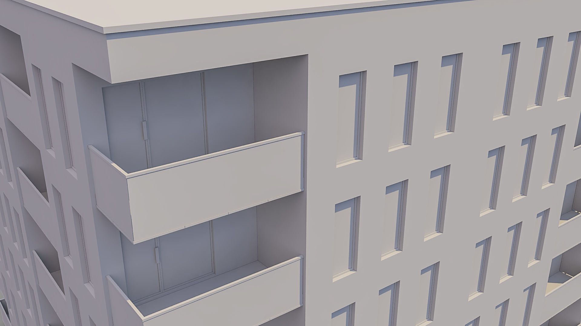 Apartment Building 007 3D model_11