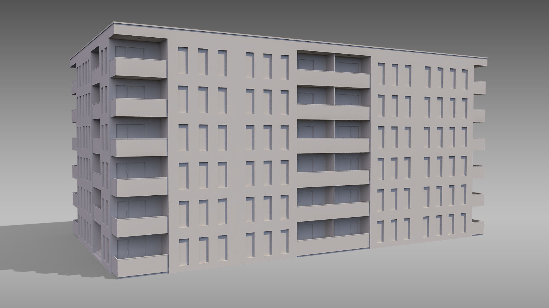 Apartment Building 007 3D model_9
