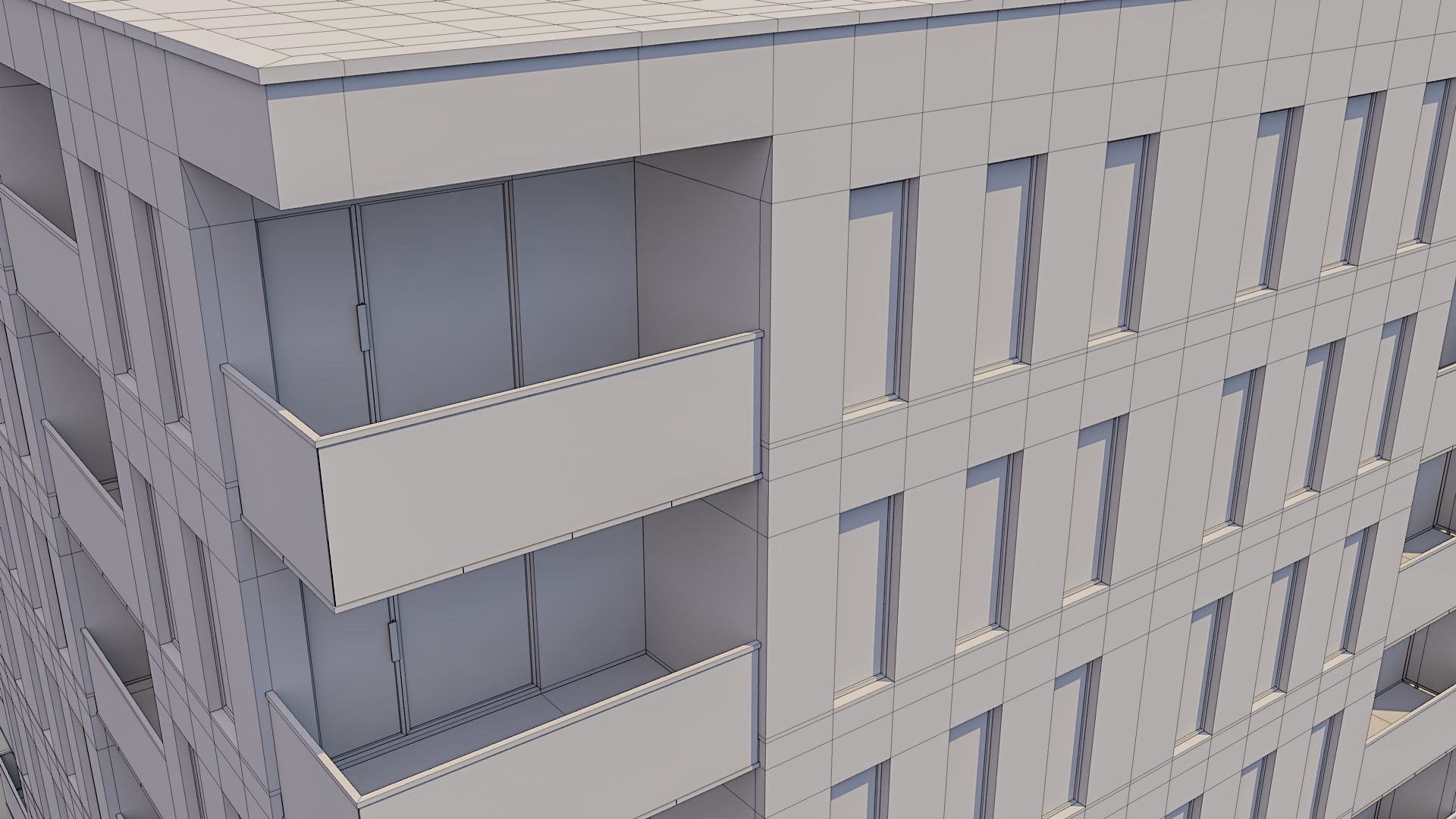Apartment Building 007 3D model_12