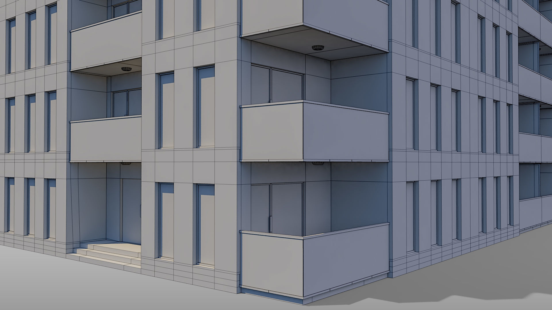 Apartment Building 007 3D model_14