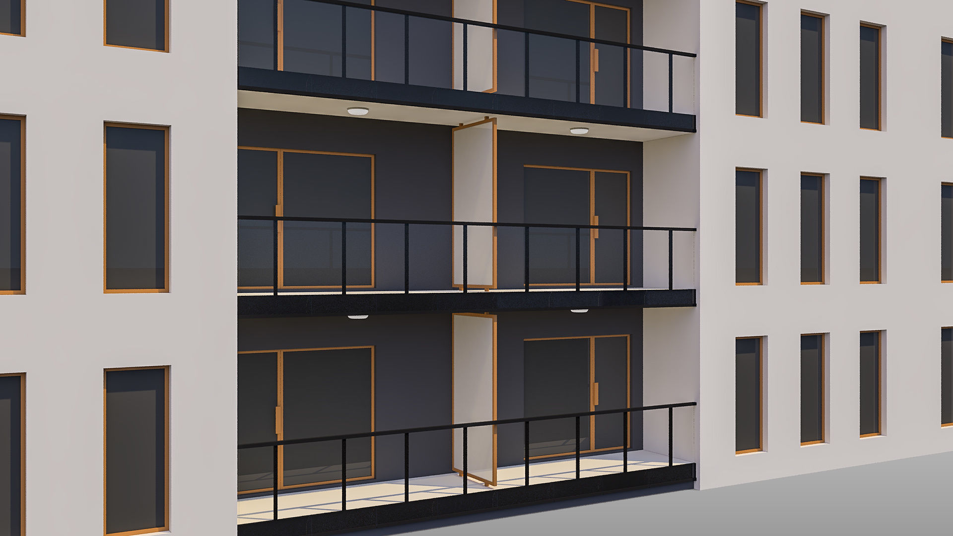 Apartment Building 007 3D model_7
