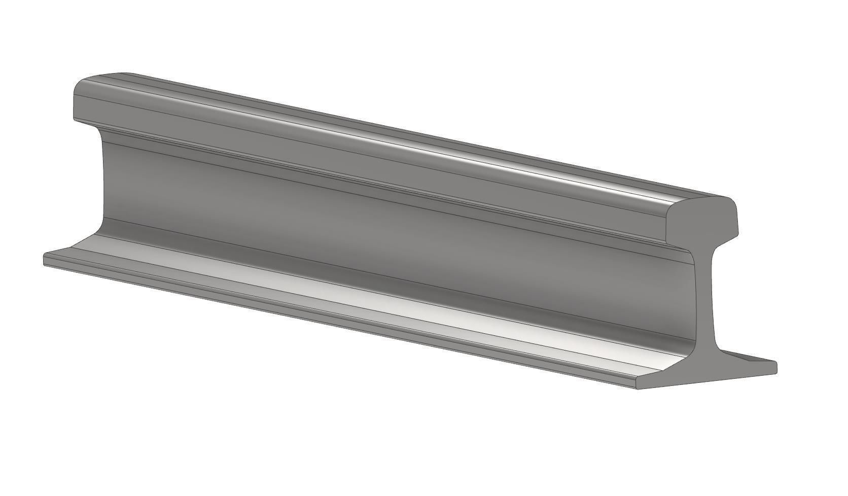 Vignol UIC 54 E1 3D model_4