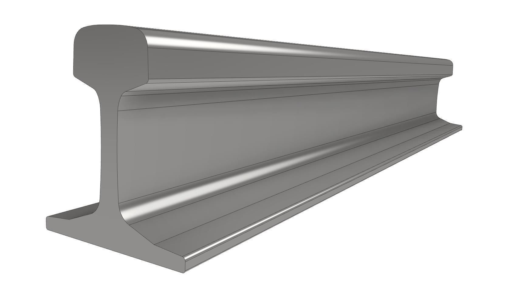 Vignol UIC 54 E1 3D model_1