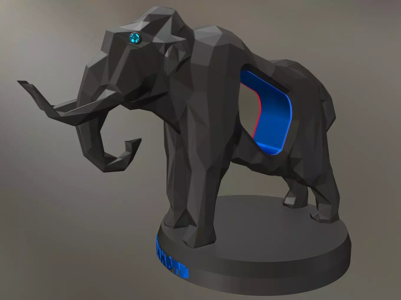 Voronoi Mammoth Pose 3D print model
