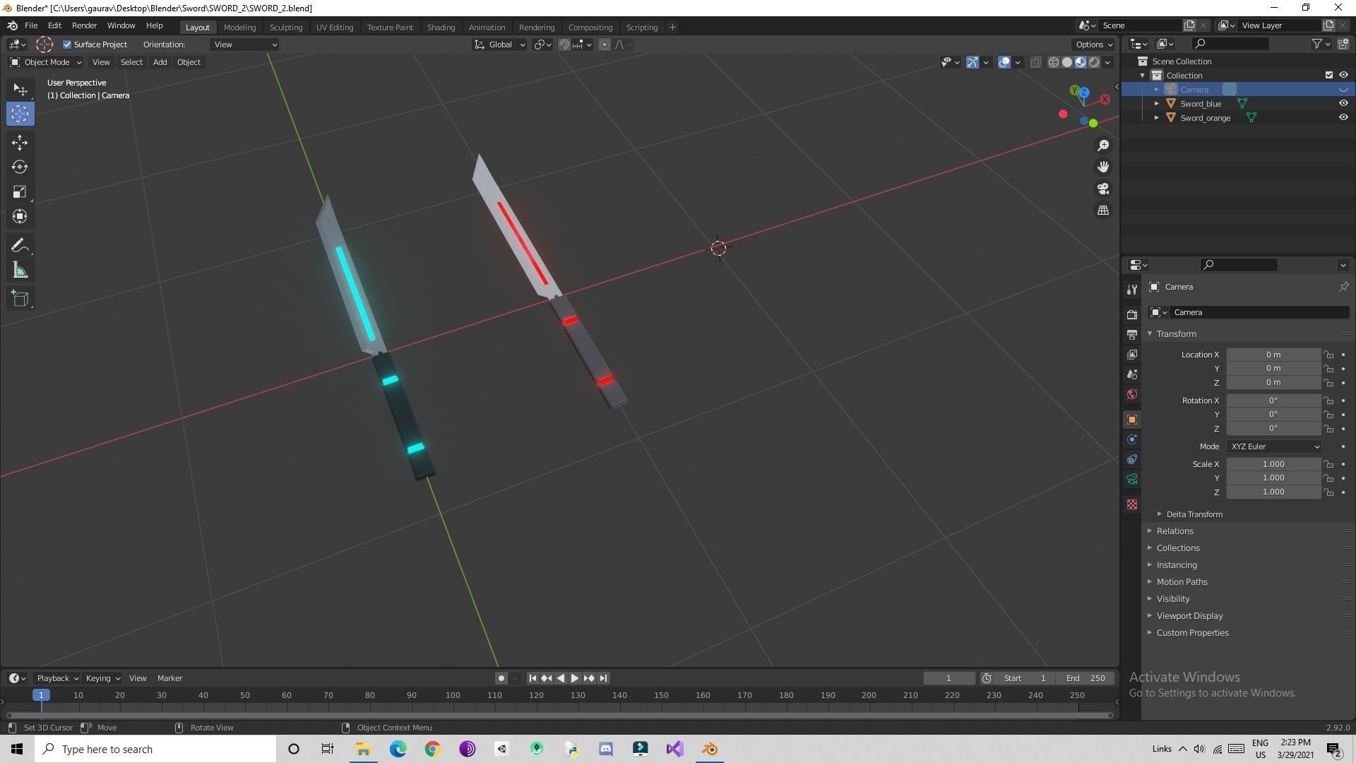 Scifi Sword Pack Low-poly 3D model_14