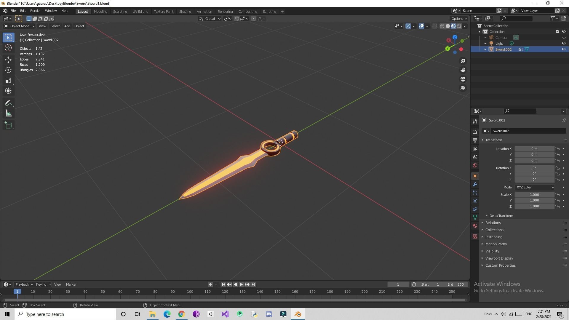 Scifi Sword Pack Low-poly 3D model_13