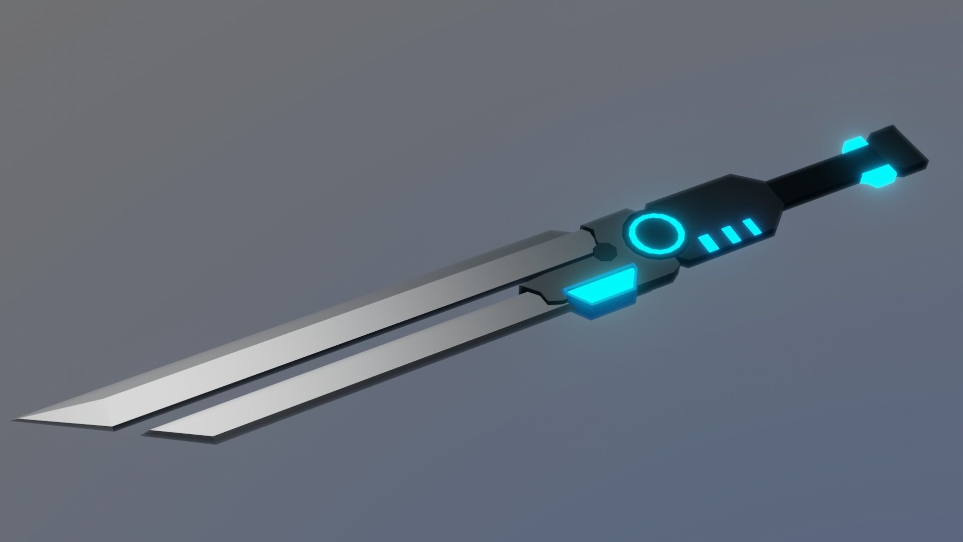 Scifi Sword Pack Low-poly 3D model_1