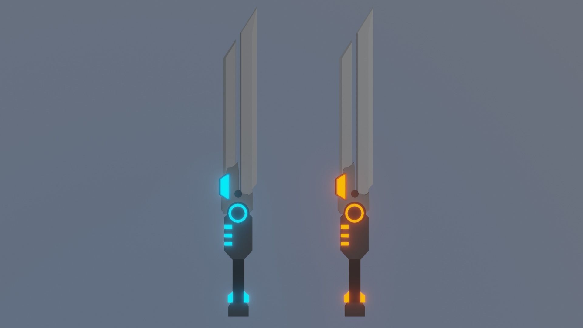 Scifi Sword Pack Low-poly 3D model_2