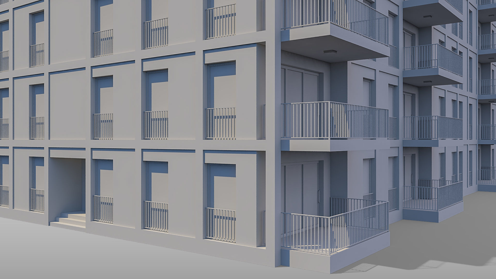 Apartment Building 008 3D model_15