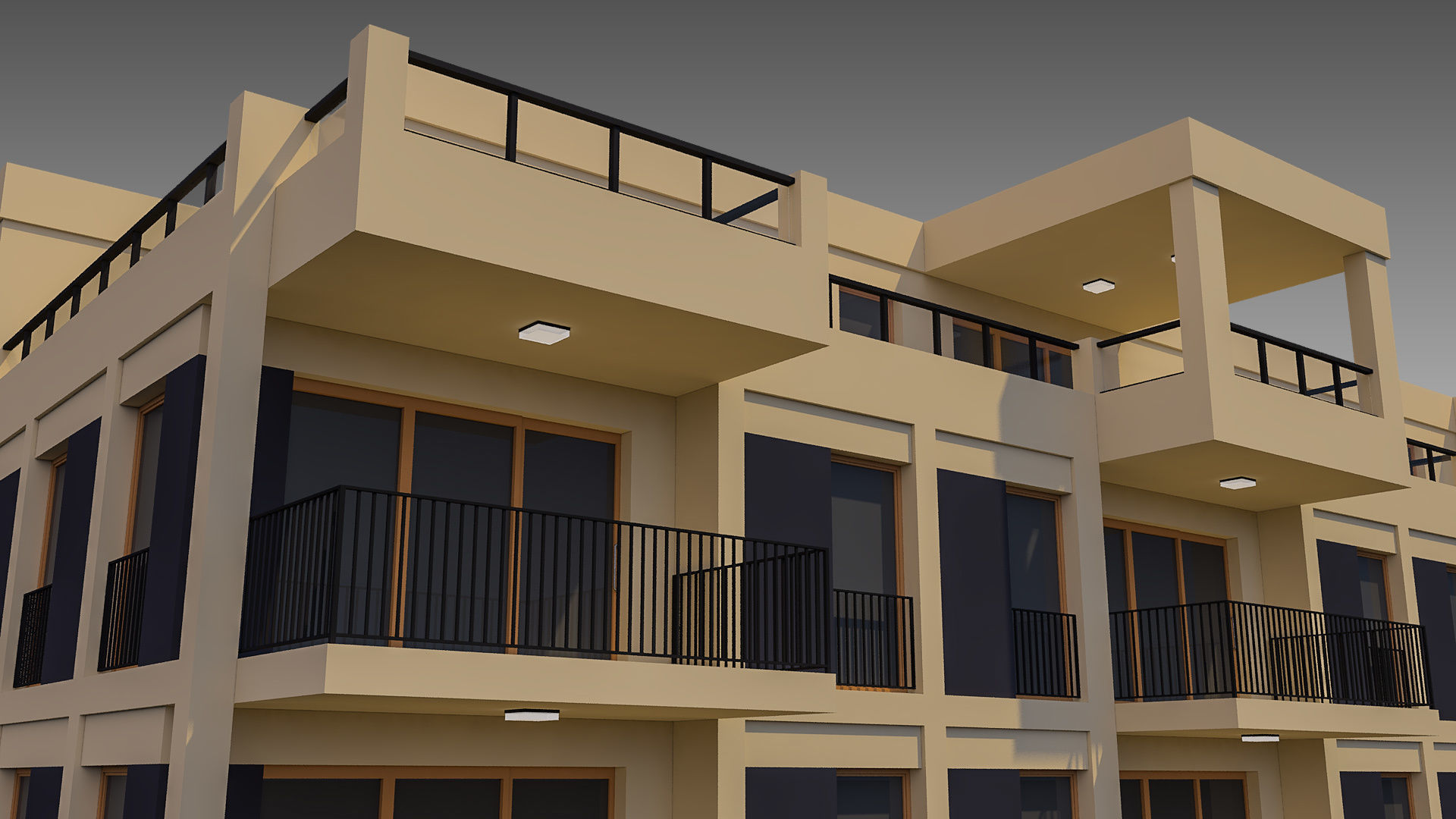Apartment Building 008 3D model_3