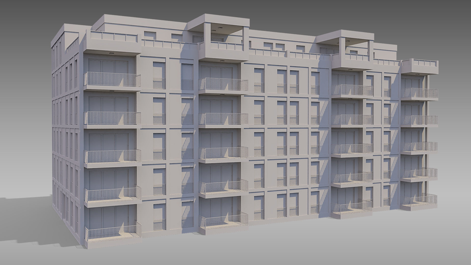 Apartment Building 008 3D model_11
