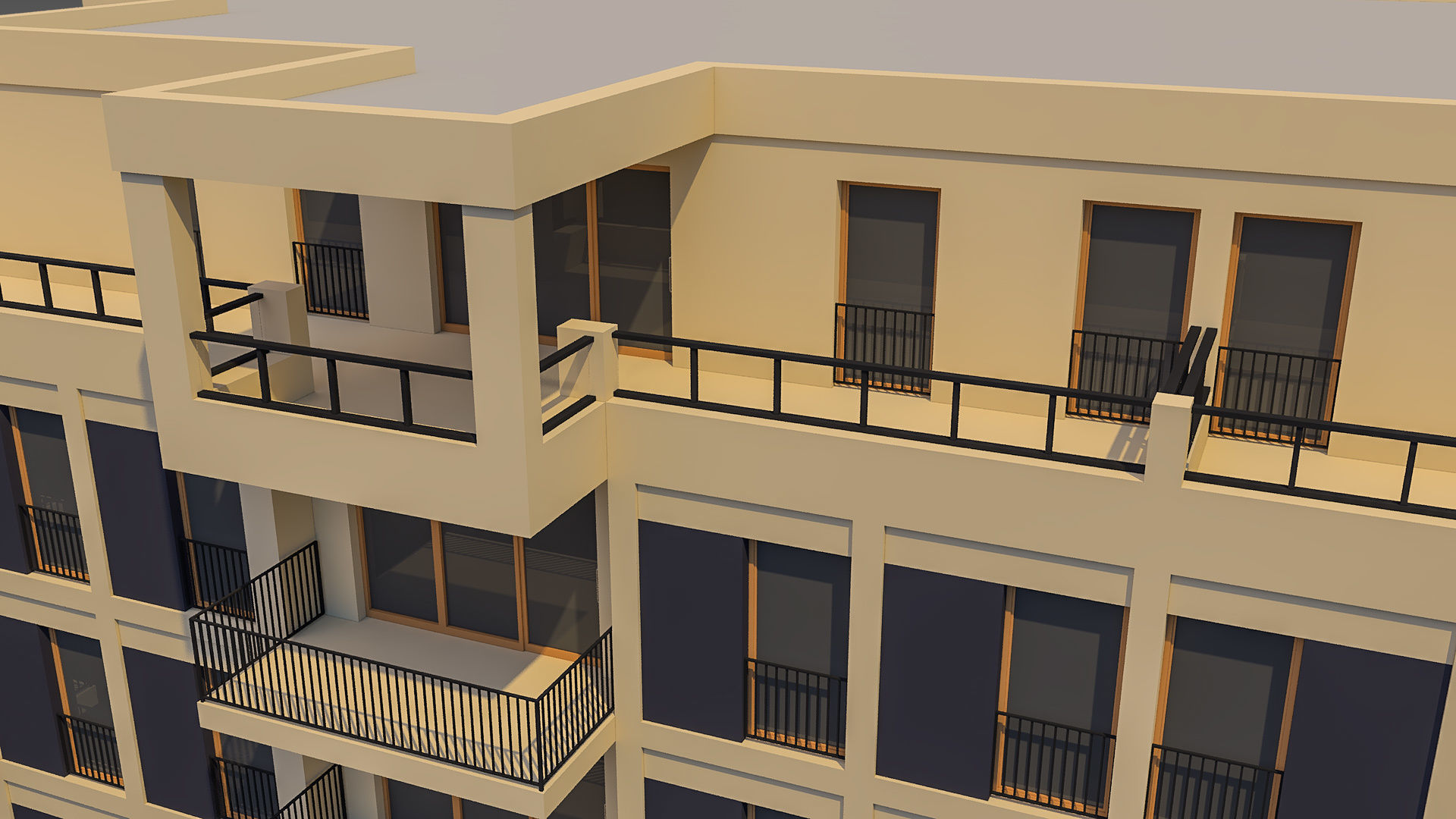 Apartment Building 008 3D model_10
