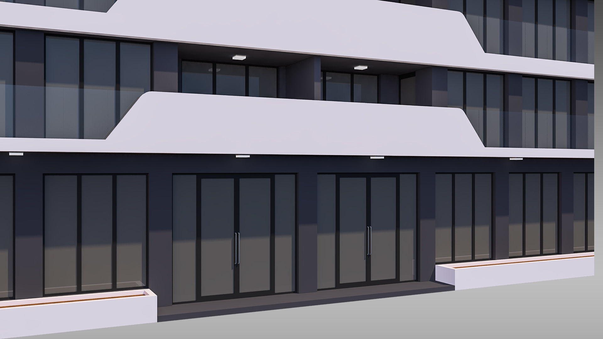 Apartment Building 009 3D model_7