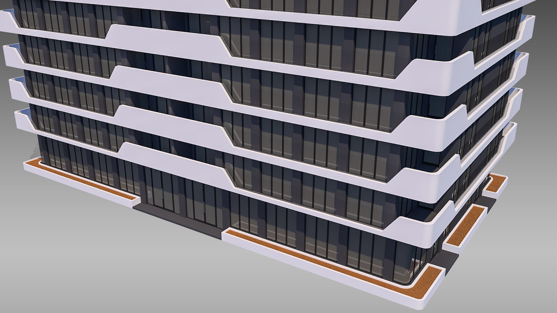 Apartment Building 009 3D model_11