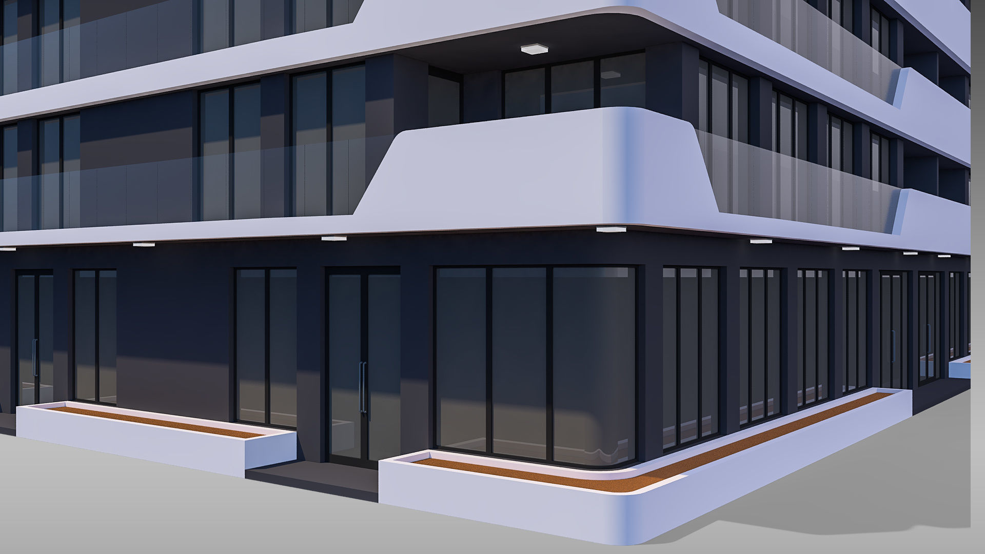 Apartment Building 009 3D model_6