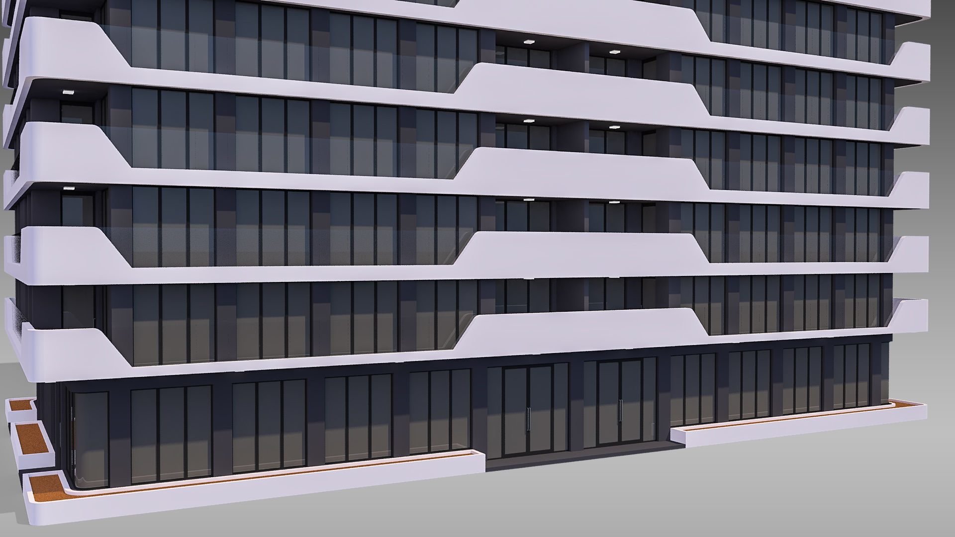 Apartment Building 009 3D model_10
