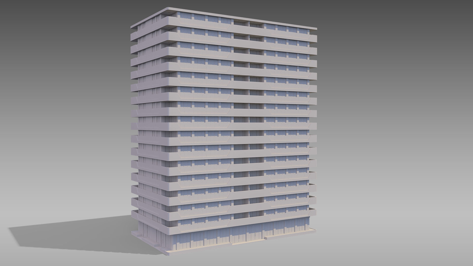 Apartment Building 009 3D model_12