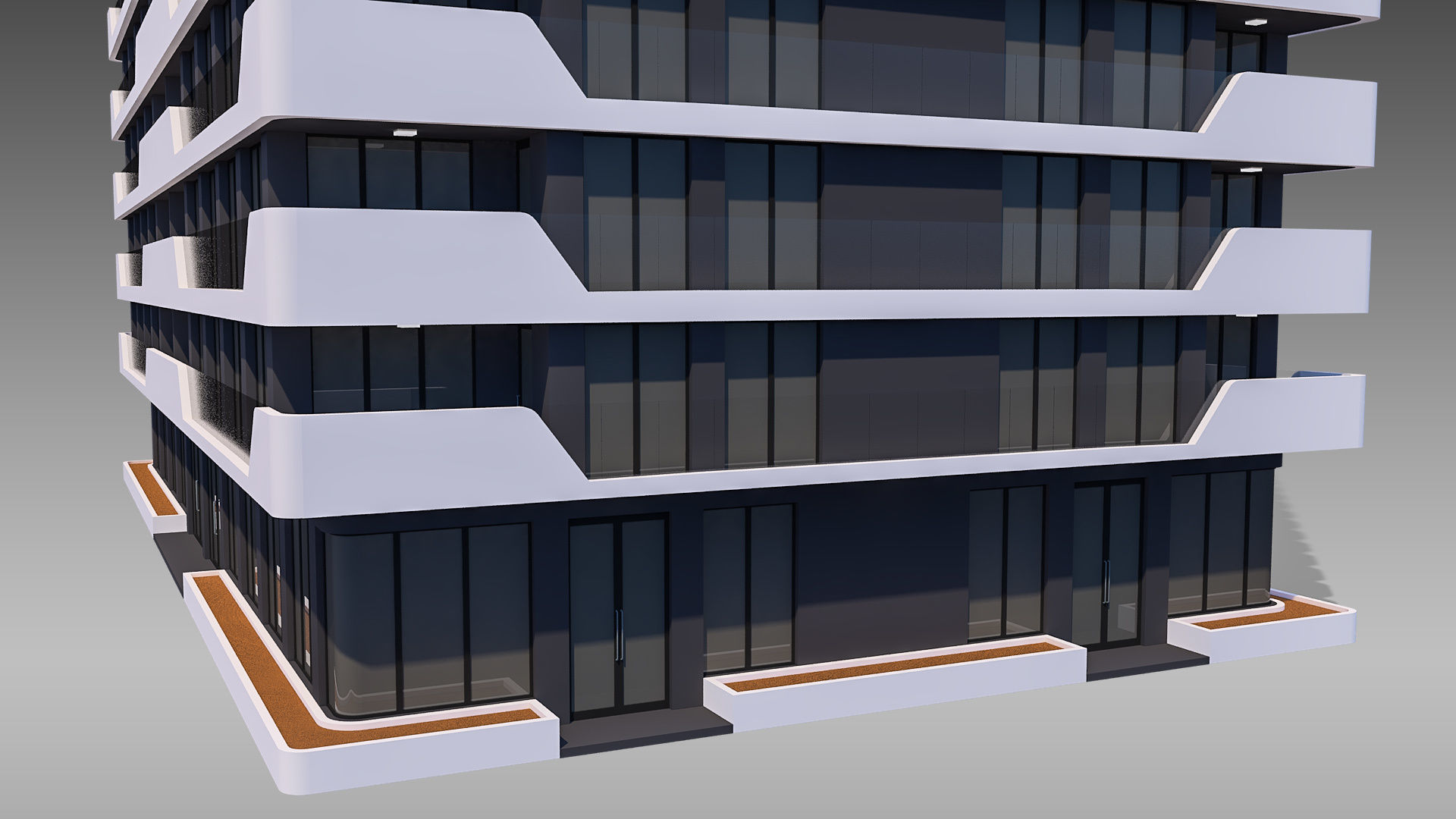 Apartment Building 009 3D model_5