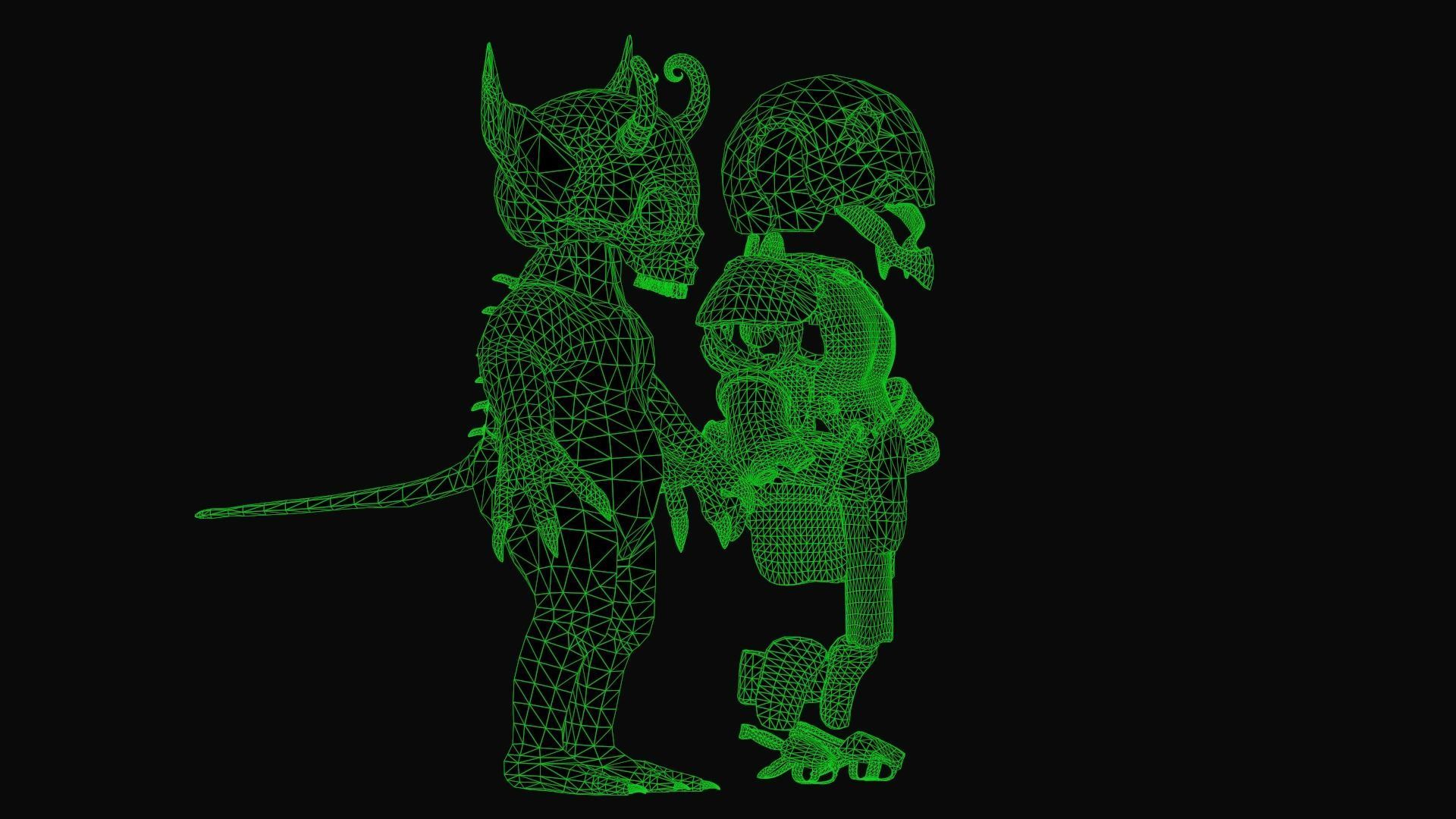 Hellming Warrior Low-poly 3D model_8