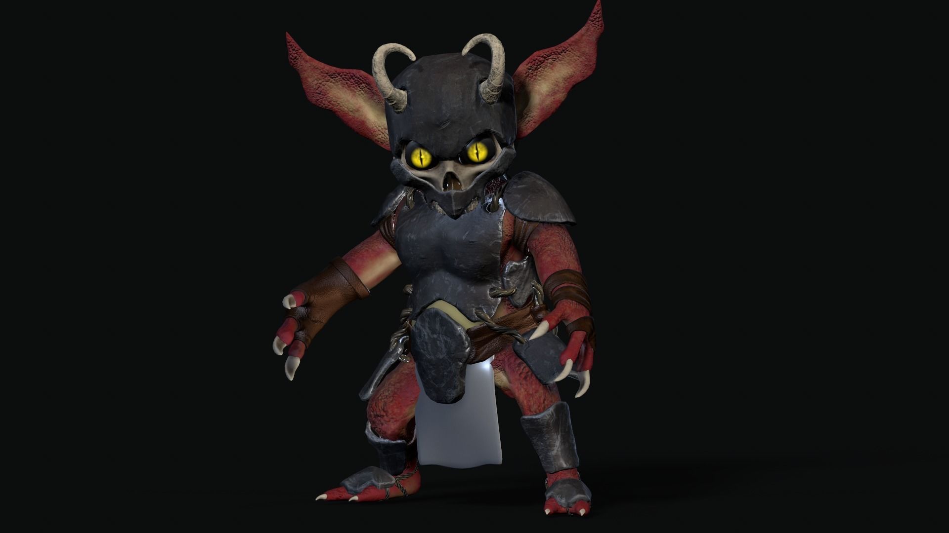 Hellming Warrior Low-poly 3D model_12
